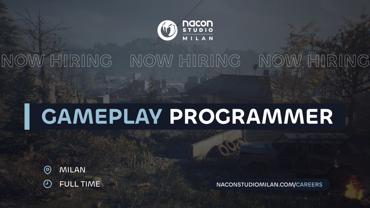 NaconMilan's tweet photo. #NowHiring

We're looking for a Gameplay Programmer to join our team based in Milan, Italy.

You will work in a cooperative, cross-disciplinary team environment to implement game features and gameplay logic in C++ and Blueprint using Unreal Engine.

▶ https://t.co/3fTkkNkuvy https://t.co/B2BMUImQqF