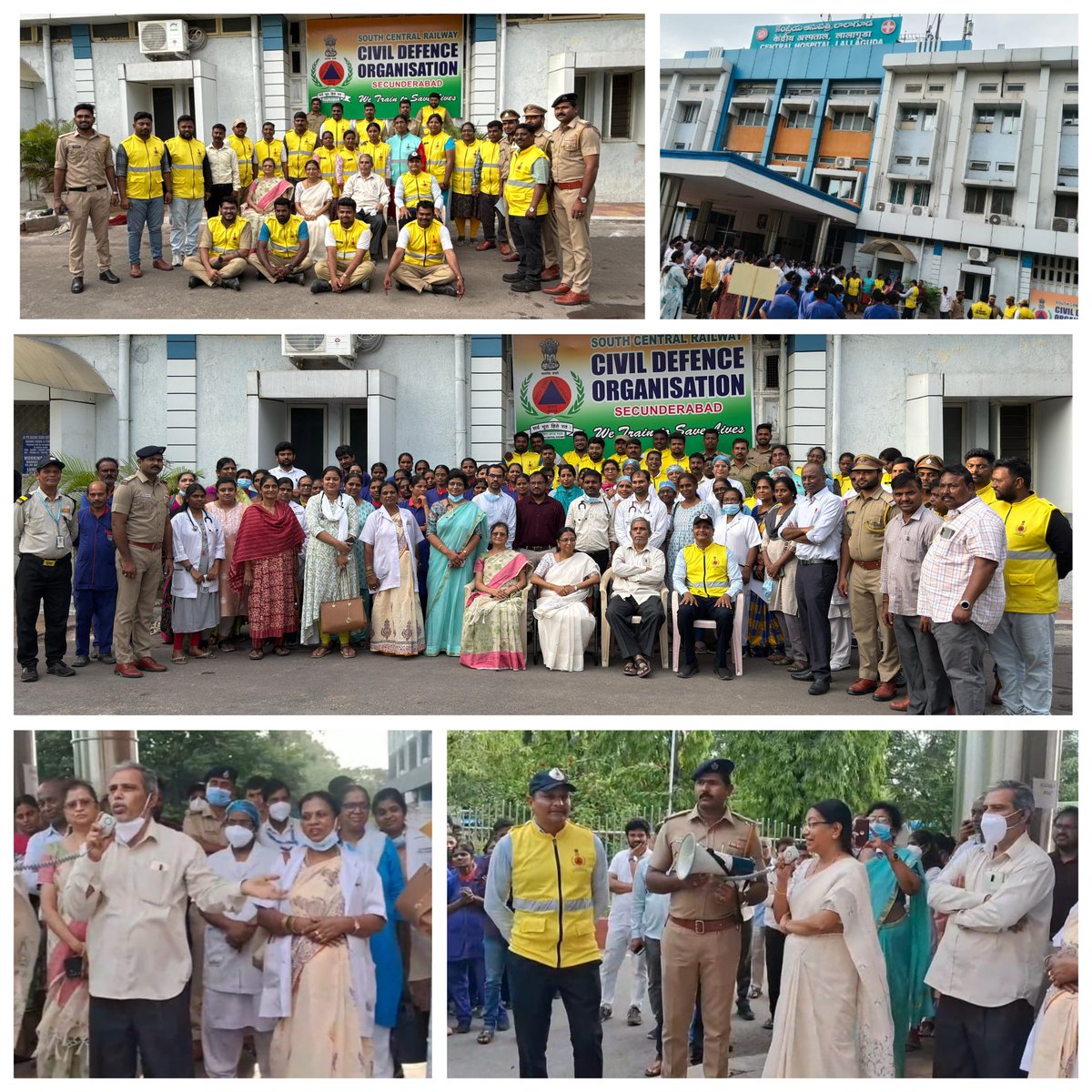 SCRCivilDefence's tweet image. Fire & Rescue Mock Drill was conducted on 19th June at Central Railway Hospital,Lalaguda by SCR Civil Defence. The drill enhanced hospital staff preparedness &response to fire emergencies. PCMD,MD/LGD,CSS-II &other Staff presented.@RailMinIndia @MHAIndia @DGFSCDHG @SCRailwayIndia