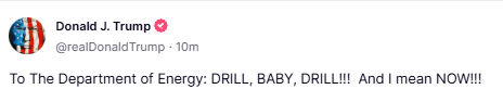 It's companies that "Drill, baby, Drill" not the Dept of Energy, and they need higher prices to do that