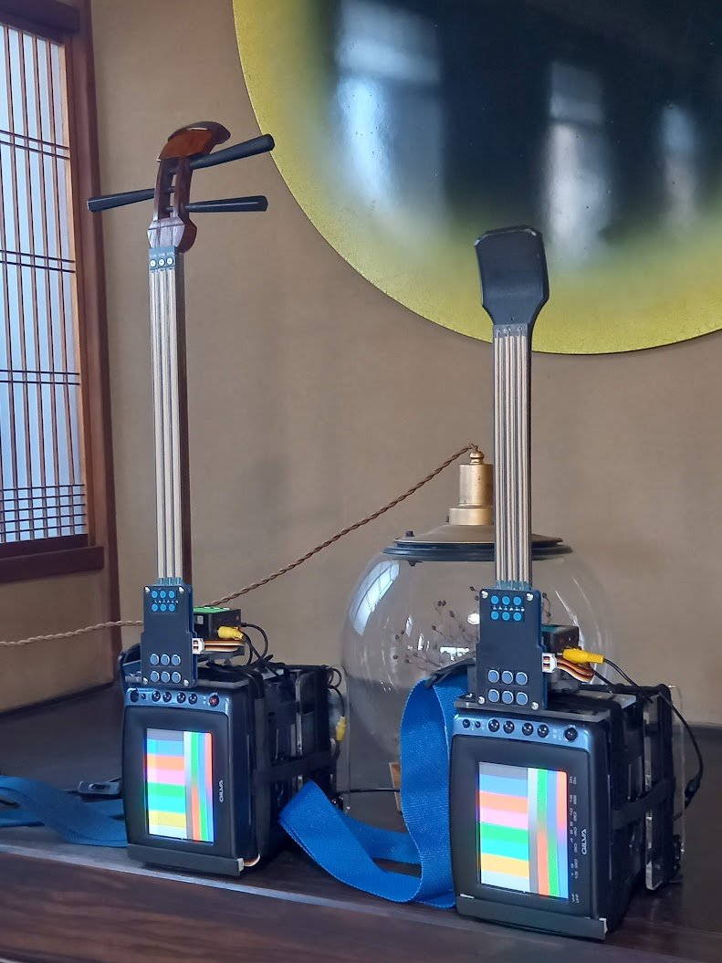 M5Telesen
1号機と２号機(開発用コンパクトネック)　

開発機での改良を１号機に移植完了！!