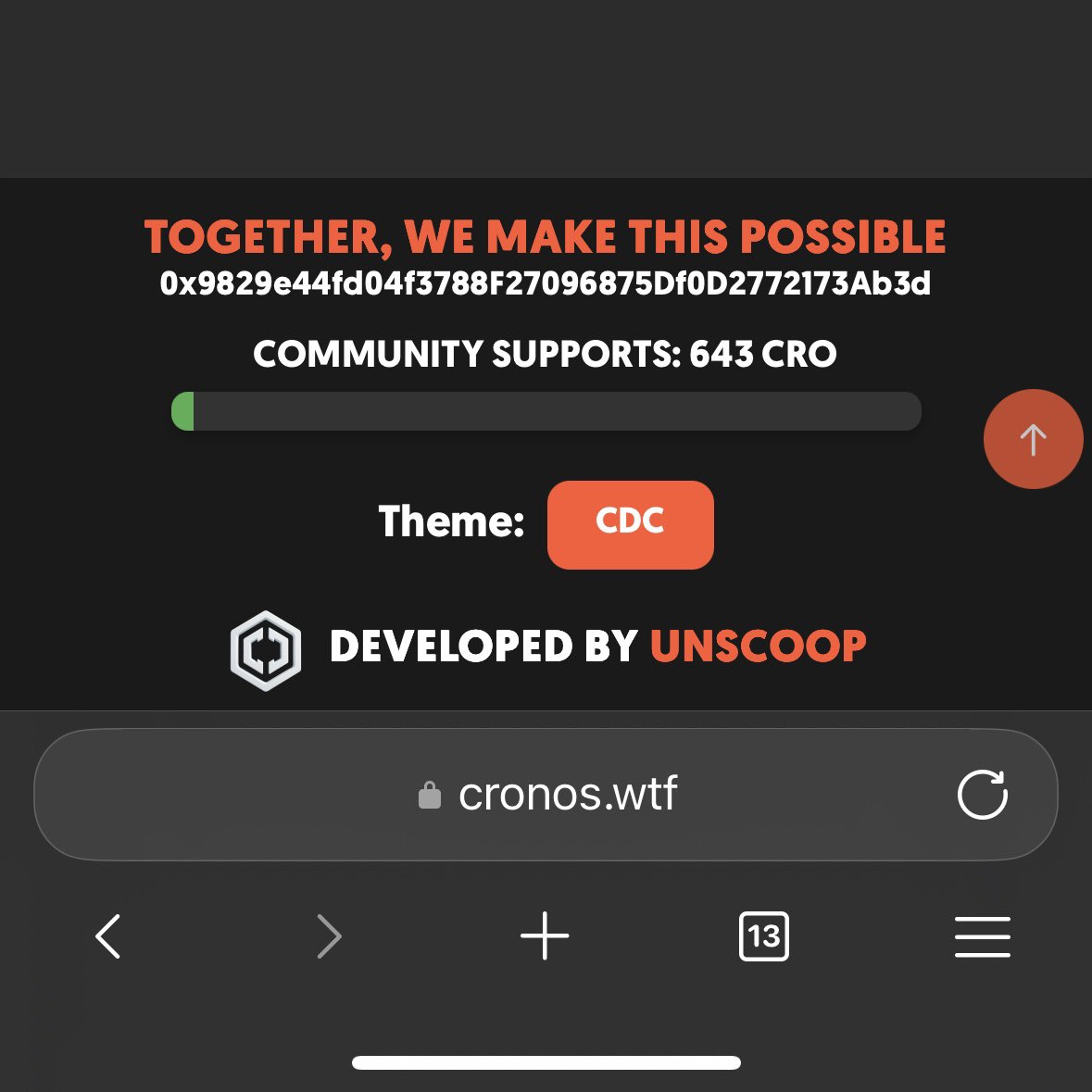 GM #CROFAM!🥰

Since the launch, we have received 4 donations for a total amount of 643 CRO 🙏

Huge thanks to those who support the platform and enable its development. 🚀

Let's build it together :
0x9829e44fd04f3788F27096875Df0D2772173Ab3d ✅

CRONOS.WTF