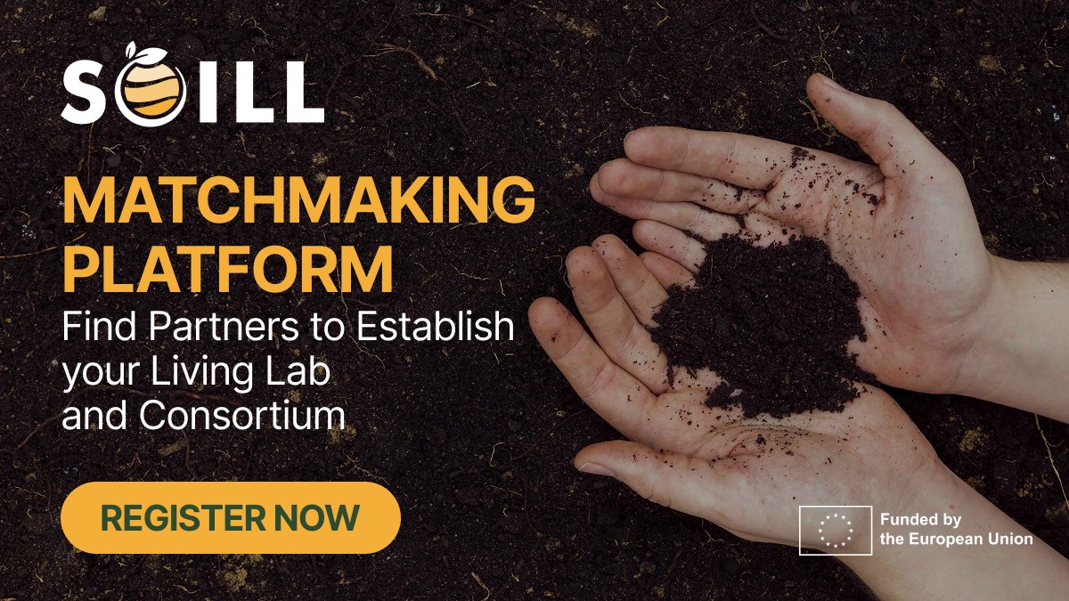 🚨 #SOILL Matchmaking platform is up and running!
🪪 Create your profile 
🌱 Indicate your expertise and what you’re looking for
🤝Connect with peers and potential partners for your Living Lab or consortium
🔍 The SOILL Matchmaking Platform helps those who are preparing a