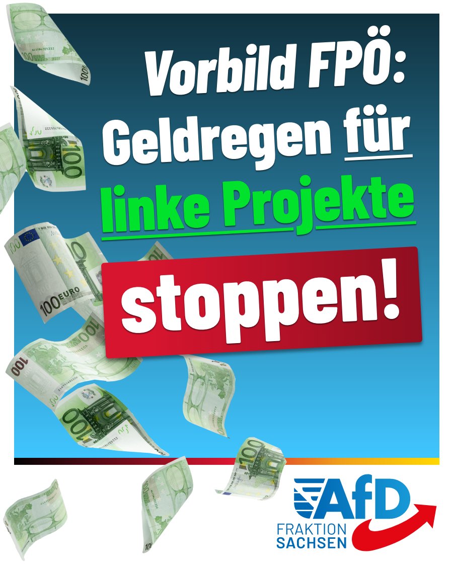 Die sächsische AfD-Fraktion pflegt freundschaftliche Verbindungen zur #FPÖ Steiermark. Mario Kunasek (FPÖ), inzwischen Landeshauptmann der Steiermark, besuchte uns auch schon in Dresden.

Kunasek sorgt derzeit für reichlich Schlagzeilen, weil er linkslastigen Vereinen insgesamt