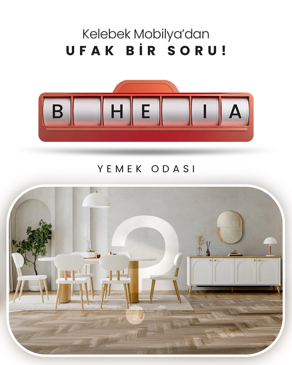Ergonomik sandalyesi, fonksiyonel masası, minimal bench’i, çıtalı konsolu ve tamamlayıcı aynasıyla sıcacık sofralara şıklık katmak için tasarlandı. 👀👀

Bu yemek odasının adını tahmin ettiysen, yorumlara yaz! 👇