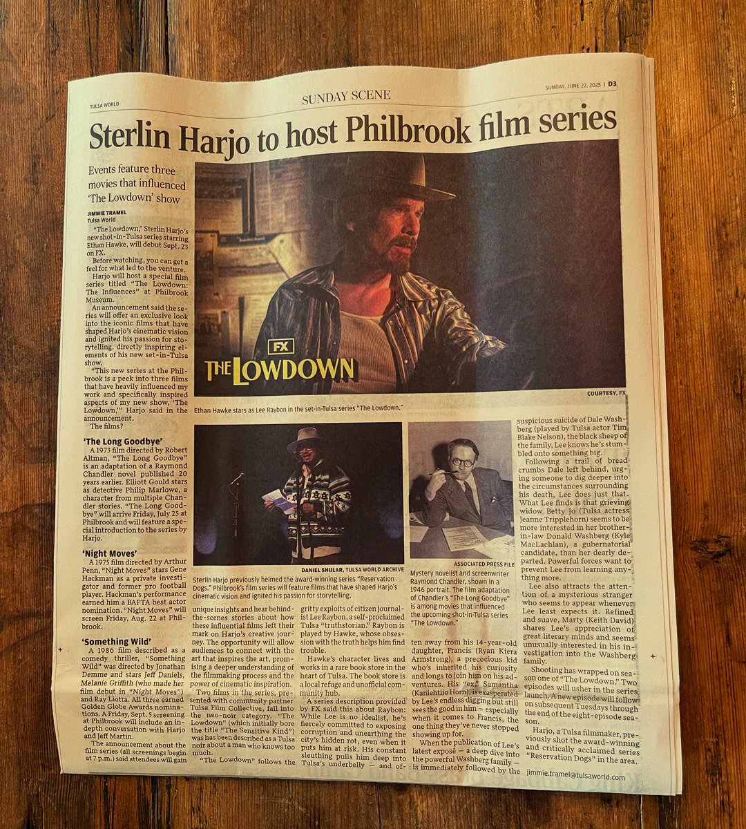 Teaming up with STERLIN HARJO to watch and talk about the films that inspired The Lowdown! First up: Robert Altman’s 1973 classic THE LONG GOODBYE! 7/25. 

Enjoy special intros, post-show conversations, and more!

Tix at Philbrook.org/calendar 🍿 🎥 🕵️