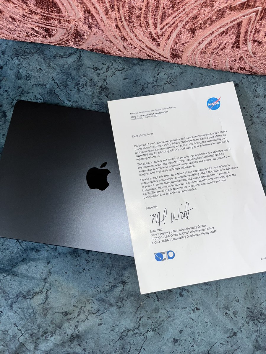 0x_xnum's tweet image. I responsibly hacked and secured @NASA and received this appreciation letter!

#BugBounty #bugcrowd