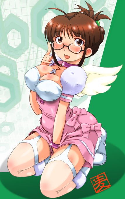 律っちゃんはぴばー!同人誌用の既存絵でなんだがお祝いの波に乗るぜ! #秋月律子生誕祭 