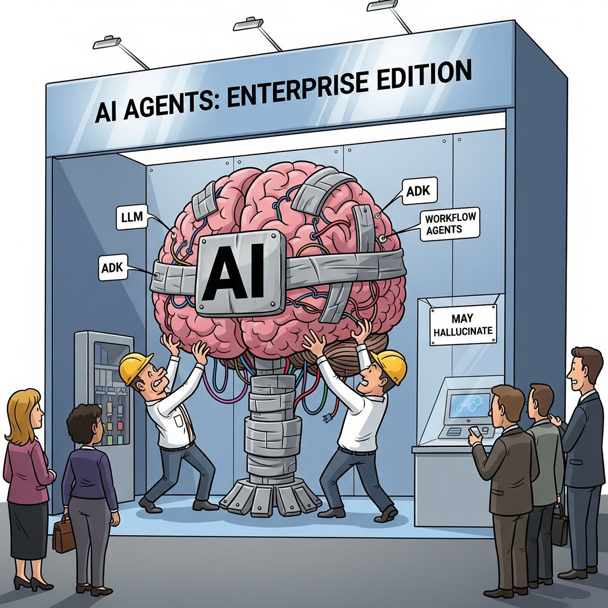 ofireku's tweet photo. The “fake it till you make it” path of action is accelerating alongside AI, and it’s getting risky... Unfortunately, Too many startups are slapping prompts on APIs and calling it enterprise AI (AGENTS) 😗 https://t.co/ioqI6notYz