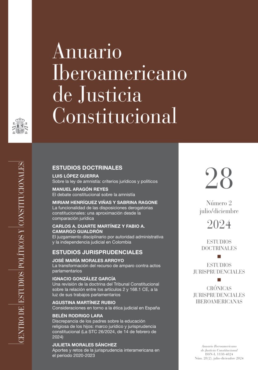 Anuario Iberoamericano de Justicia Constitucional tweet media