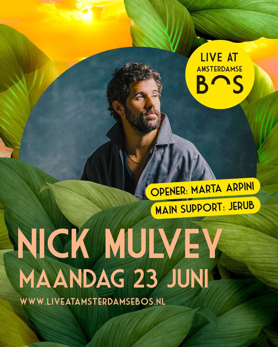 Marta Arpini is opening for Nick Mulvey — Amsterdamse Bos at 7!