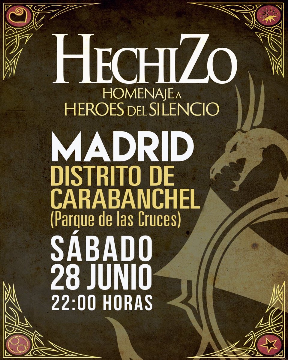 🎸 Este sábado en Carabanchel... ¡que no te lo cuenten!
Ven a vivir una noche de puro rock
🔥 Temazos, buen ambiente y mucha energía en directo.
📍 Parque de las Cruces
🕘 22:00

#Concierto #heroesdelsilencio  #heroesdelsilenciofans
#hechizo #hechizohomenaje
#madrid #Carabanchel