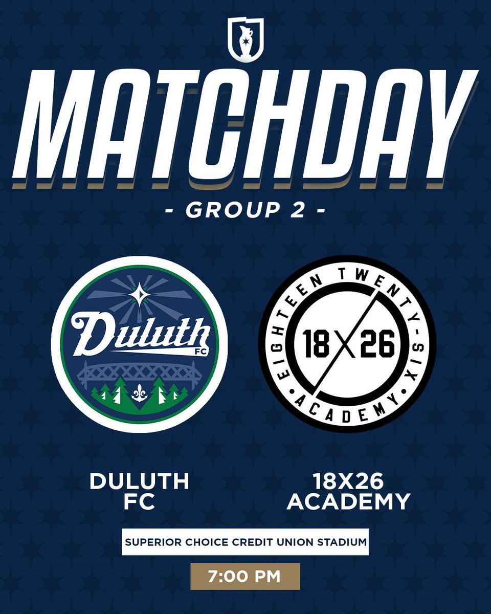 MNSuperCup's tweet image. You’ve waited long enough to see who makes it out of the Group Stage between Duluth FC and the 1826 Academy. A win for either club finds them a place in the Semifinals!
Check it out at Superior Choice Credit Union Stadium, 7 PM!
Live stream presented by @veotechnologies (link…
