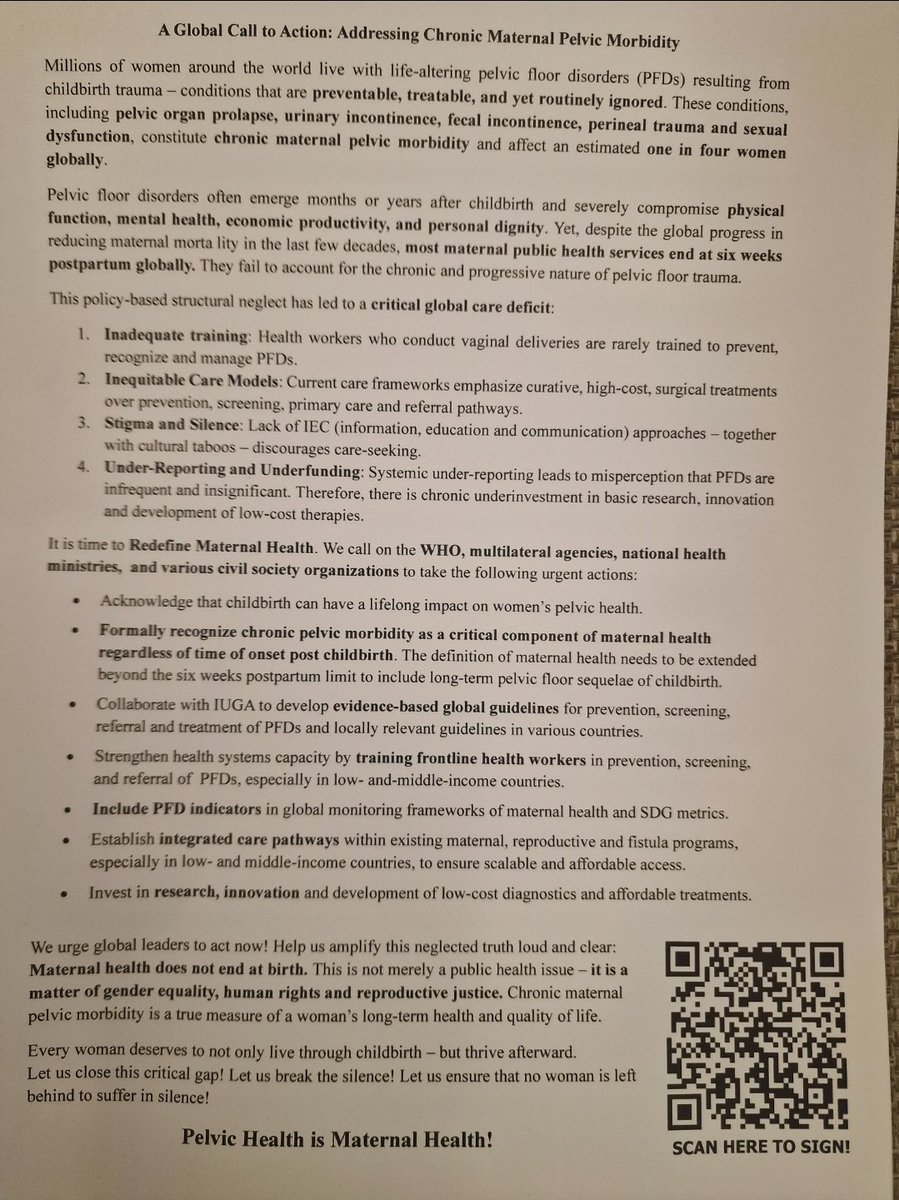 Francis Gĩthae Murĩithi, MBChB MMed MSc MRCOG. (@drfgmuriithi) on Twitter photo Dear all,
Please read, co-sign, and share the *IUGA Global Call to Action - Addressing Chronic Maternal Pelvic Morbidity* - Pelvic Health is Maternal Health.
Link
form.jotform.com/251592279806063
<a href="/iugaoffice/">International Urogynecological Association (IUGA)</a>
<a href="/hegde_aparna/">Aparna Hegde</a> Dear all,
Please read, co-sign, and share the *IUGA Global Call to Action - Addressing Chronic Maternal Pelvic Morbidity* - Pelvic Health is Maternal Health.
Link
form.jotform.com/251592279806063
<a href="/iugaoffice/">International Urogynecological Association (IUGA)</a>
<a href="/hegde_aparna/">Aparna Hegde</a>