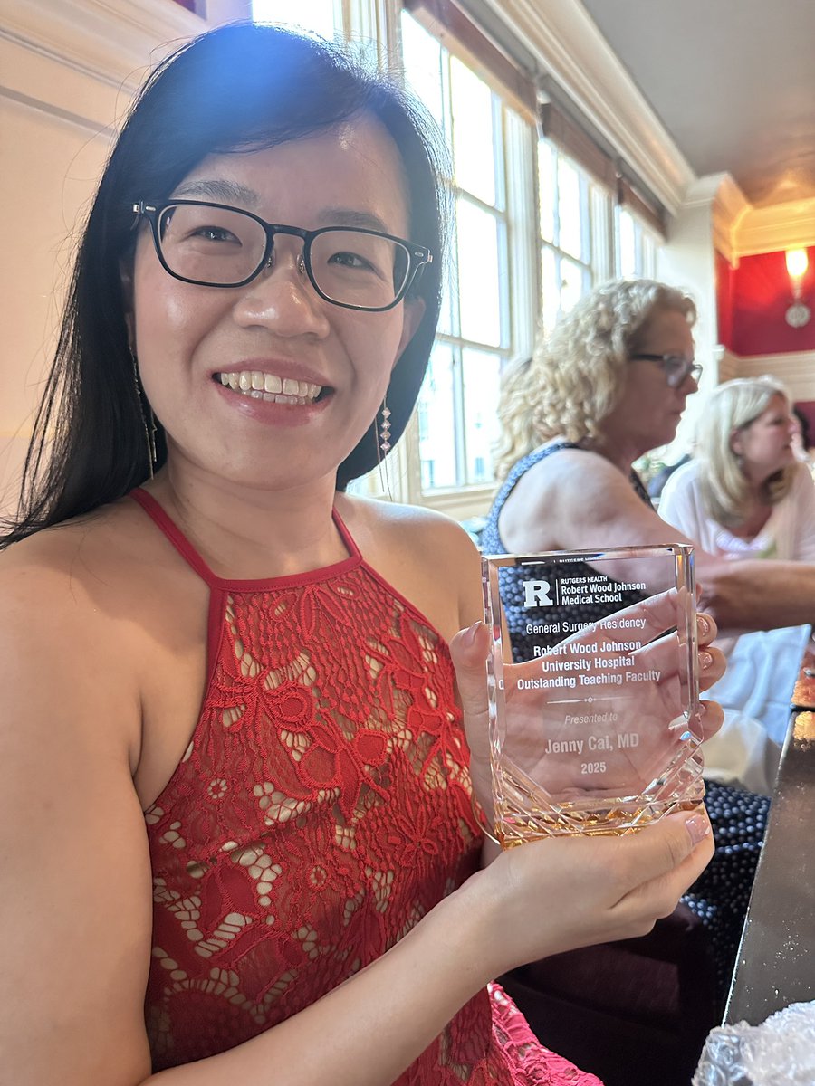 SurgEdMD's tweet image. Congratulations to Dr. Jenny Cai, Director of Emergency General Surgery and Associate Program Director @rwjsurgery for winning Teacher of the Year!! ππ½ππ½ππ½ππ½πͺπ½πͺπ½@RWJMS @DylanRNieman @RachelChoron @A_Teich