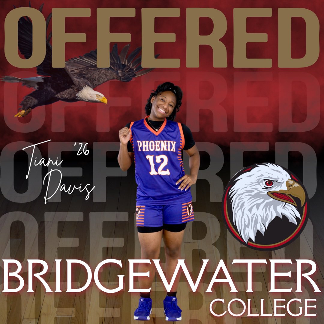 tianidavis1's tweet image. After a great camp, I am so grateful and very blessed to receive an offer to play basketball at @BridgewaterWBB ! Thank you so much @CoachFlamini Go 🦅🔴🟡 @DelaneyRudd4 @LadyPhoenixBas @Assist_U_