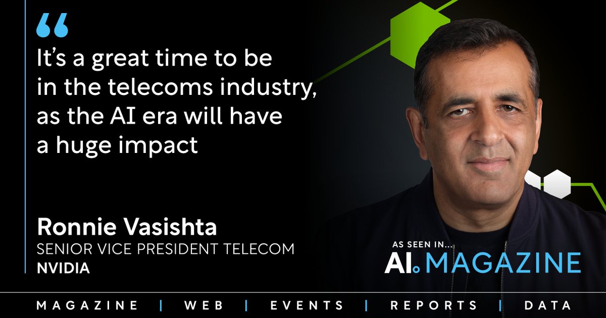 In an this exclusive interview, <a href="/nvidia/">NVIDIA</a>'s Ronnie Vasishta says AI-powered networks will redefine industries &amp; uplift lives, from healthcare to agriculture. 

Read what he had to say here🔗 biz.pn/6dO8lb

#6G #AI #Telecom