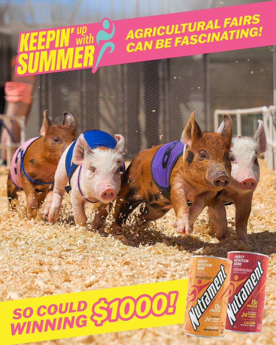 Have you been to an agricultural fair? Comment for a chance to win a $1,000 summer gift card! Other prizes, too! Must use hashtag #NutramentSummerPromotion. 18+ to enter.  Official Rules: nutrament.com/rules​

#Nutrament #KeepingUpWithSummer #FuelYourNow #SummerFestival