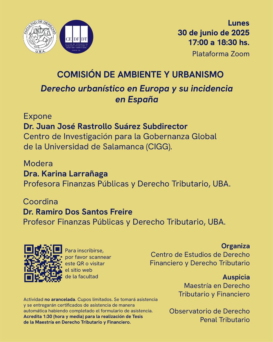 Centro de Derecho Financiero y Tributario (@cdf_derechouba) on Twitter photo ๐๐ฒ๐ฟ๐ฒ๐ฐ๐ต๐ผ ๐๐ฟ๐ฏ๐ฎ๐ปรญ๐๐๐ถ๐ฐ๐ผ ๐ฒ๐ป ๐๐๐ฟ๐ผ๐ฝ๐ฎ ๐ ๐๐ ๐ถ๐ป๐ฐ๐ถ๐ฑ๐ฒ๐ป๐ฐ๐ถ๐ฎ ๐ฒ๐ป ๐๐๐ฝ๐ฎรฑ๐ฎโฃ
๐๐๐ป๐ฒ๐ ๐ฏ๐ฌ ๐ฑ๐ฒ ๐ท๐๐ป๐ถ๐ผ ๐ฑ๐ฒ ๐ฎ๐ฌ๐ฎ๐ฑ, ๐ฑ๐ฒ ๐ญ๐ณ:๐ฌ๐ฌ ๐ฎ ๐ญ๐ด:๐ฏ๐ฌ๐ต๐. (Argentina)โฃโฃ. ๐๐ฆ๐ณ๐ขฬ ๐ณ๐ฆ๐ต๐ณ๐ข๐ฏ๐ด๐ฎ๐ช๐ต๐ช๐ฅ๐ฐ ๐๐ฐ๐ณ ๐ก๐ฐ๐ฐ๐ฎโฃโฃโฃ
โฃ ๐๐ฒ๐ฟ๐ฒ๐ฐ๐ต๐ผ ๐๐ฟ๐ฏ๐ฎ๐ปรญ๐๐๐ถ๐ฐ๐ผ ๐ฒ๐ป ๐๐๐ฟ๐ผ๐ฝ๐ฎ ๐ ๐๐ ๐ถ๐ป๐ฐ๐ถ๐ฑ๐ฒ๐ป๐ฐ๐ถ๐ฎ ๐ฒ๐ป ๐๐๐ฝ๐ฎรฑ๐ฎโฃ
๐๐๐ป๐ฒ๐ ๐ฏ๐ฌ ๐ฑ๐ฒ ๐ท๐๐ป๐ถ๐ผ ๐ฑ๐ฒ ๐ฎ๐ฌ๐ฎ๐ฑ, ๐ฑ๐ฒ ๐ญ๐ณ:๐ฌ๐ฌ ๐ฎ ๐ญ๐ด:๐ฏ๐ฌ๐ต๐. (Argentina)โฃโฃ. ๐๐ฆ๐ณ๐ขฬ ๐ณ๐ฆ๐ต๐ณ๐ข๐ฏ๐ด๐ฎ๐ช๐ต๐ช๐ฅ๐ฐ ๐๐ฐ๐ณ ๐ก๐ฐ๐ฐ๐ฎโฃโฃโฃ
โฃ