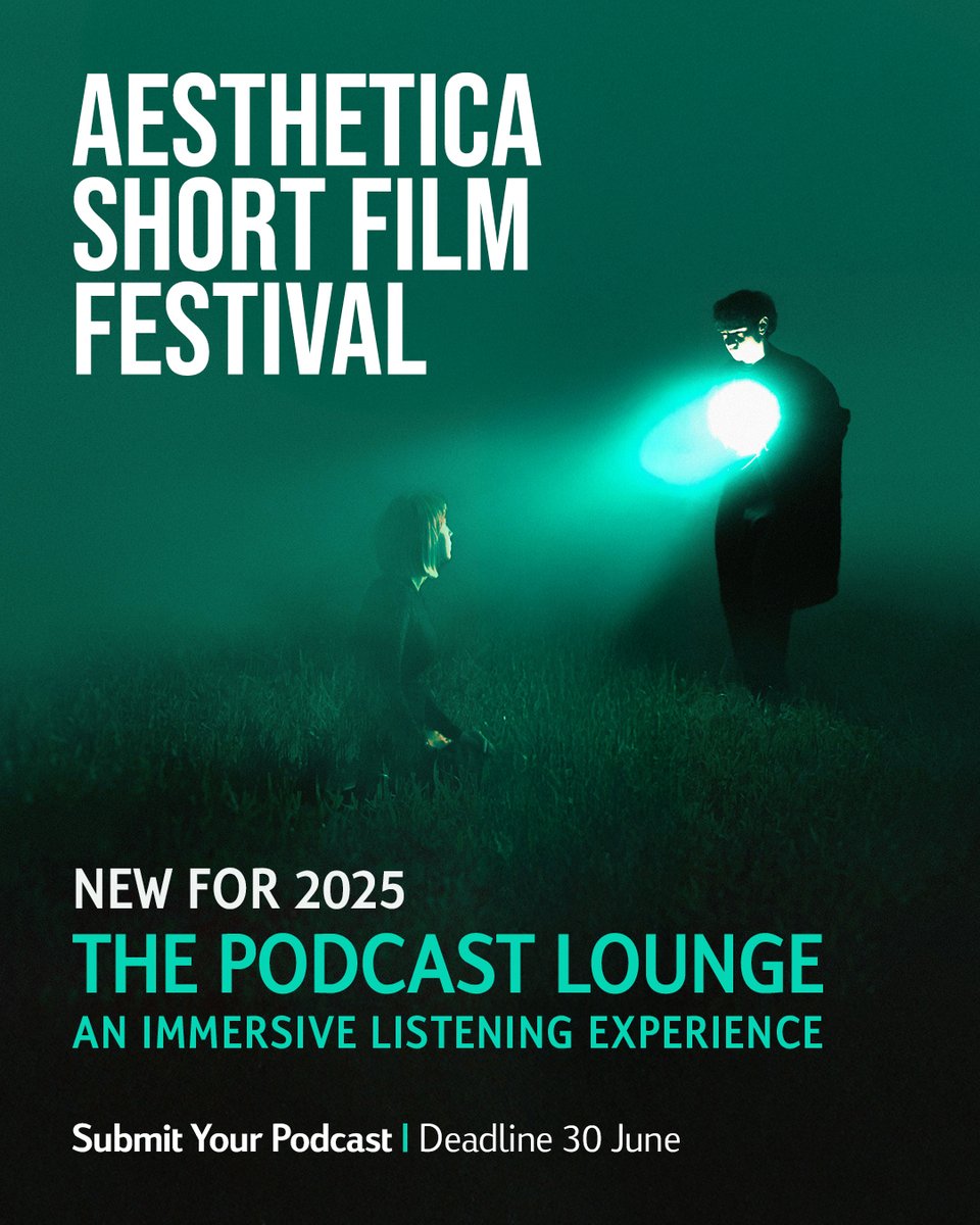 ASFFest's tweet image. One Week to Go | Calling #Podcasters: Submit Your Episodes to Aesthetica 2025

New for 2025 – the Podcast Lounge will showcase up to 20 productions, transporting audiences through captivating sound.

Submission Deadline 30 June: asff.co.uk/podcasts/