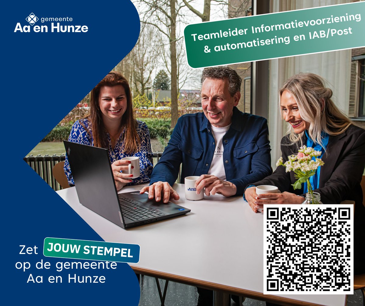 Ben jij die teamleider met een hart voor mensen én techniek? Kom werken bij onze gemeente.

✔️ HBO-niveau, affiniteit met techniek
✔️ Jaarcontract, uitzicht op vast
✔️ Aantrekkelijk salaris + arbeidsvoorwaarden

Reageer voor 𝘄𝗼𝗲𝗻𝘀𝗱𝗮𝗴 𝟮 𝗷𝘂𝗹𝗶: bit.ly/3G0fzWD