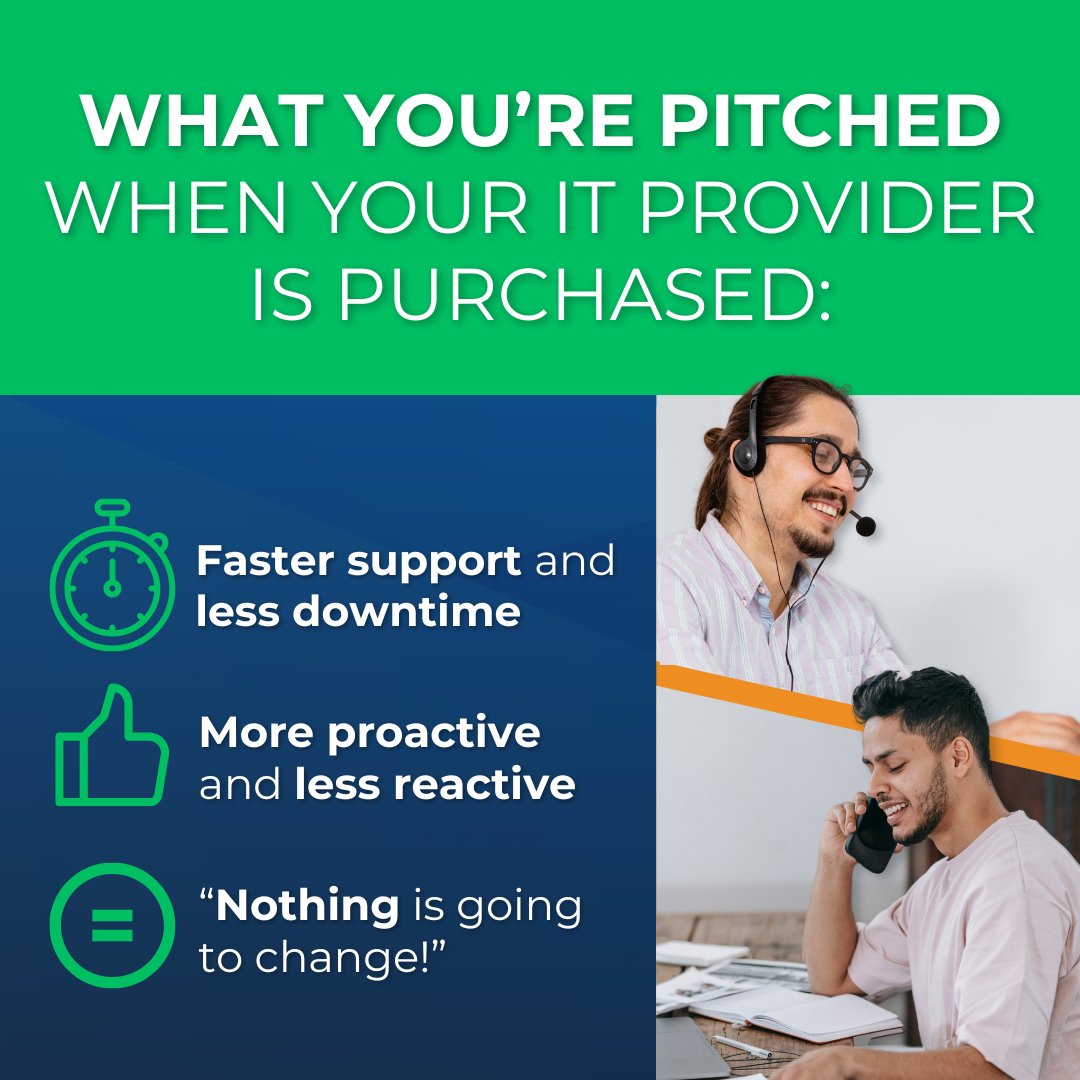 CustomCompute15's tweet image. Promises vs. reality when your IT provider gets bought out: long holds, no priority, and broken promises. Don’t settle—choose a provider that puts you first.

#ITSupport #ManagedServices #LocalIT #TechSupport #CCSTek 💼