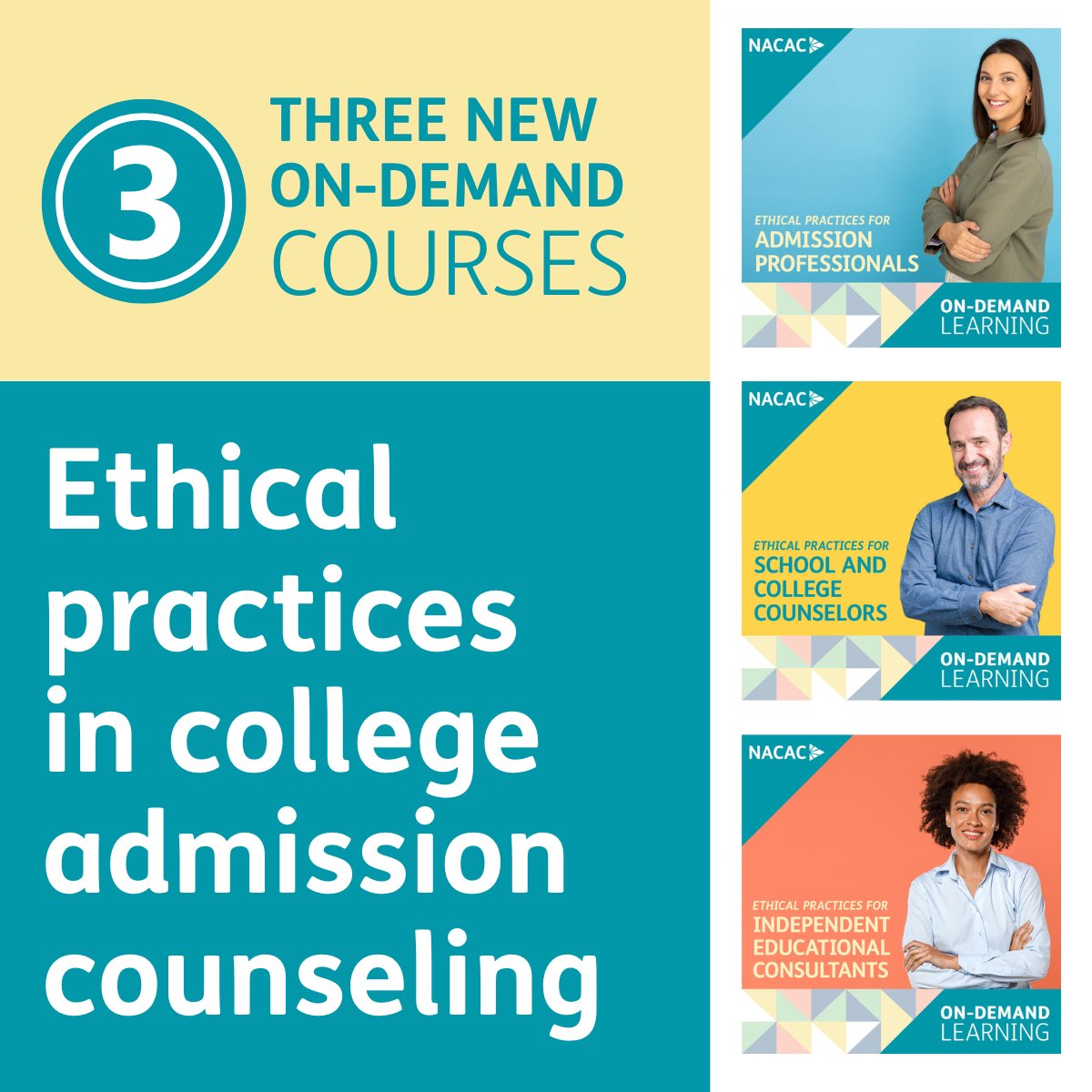 #NACAC has launched a new Ethical Practices on-demand learning series. Whether you work in a secondary or postsecondary setting, this series will teach you best practices for 2025 and beyond. ow.ly/RfqP50WbJU9 #ethics #collegeadmission