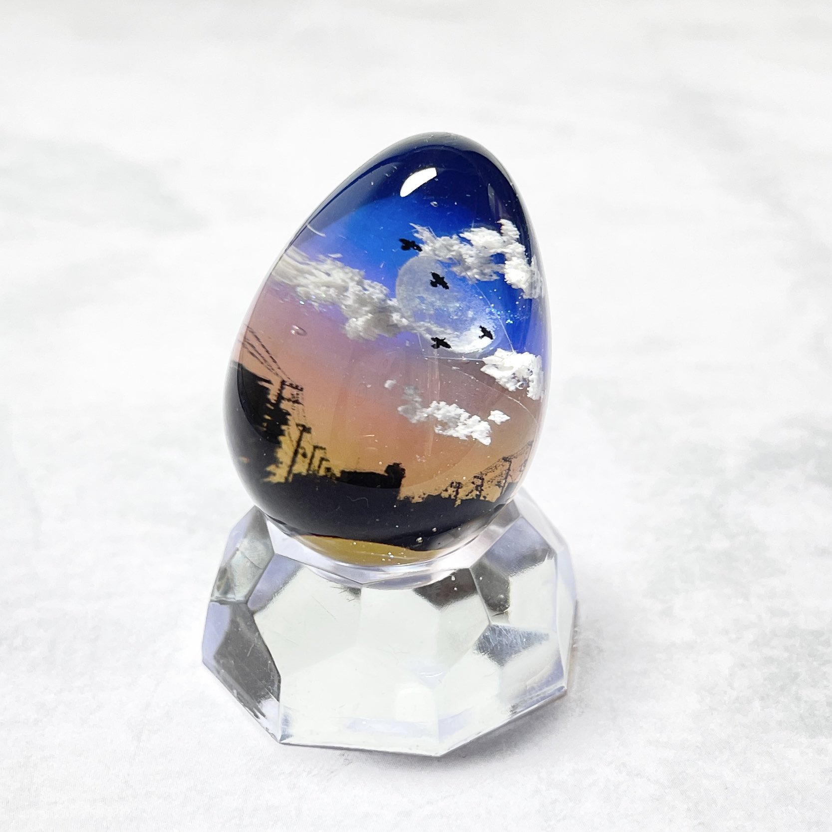りさ様】琉球ガラス 天然石 じゃれ猫 ジャンピング猫 レジン