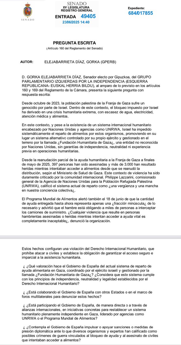 🇵🇸 Desde octubre de 2023, la población palestina en Gaza sufre un genocidio y una crisis humanitaria extrema bajo bloqueo israelí.

La ayuda humanitaria es mínima, controlada por el ejército de Israel a través de una entidad sin reconocimiento internacional.