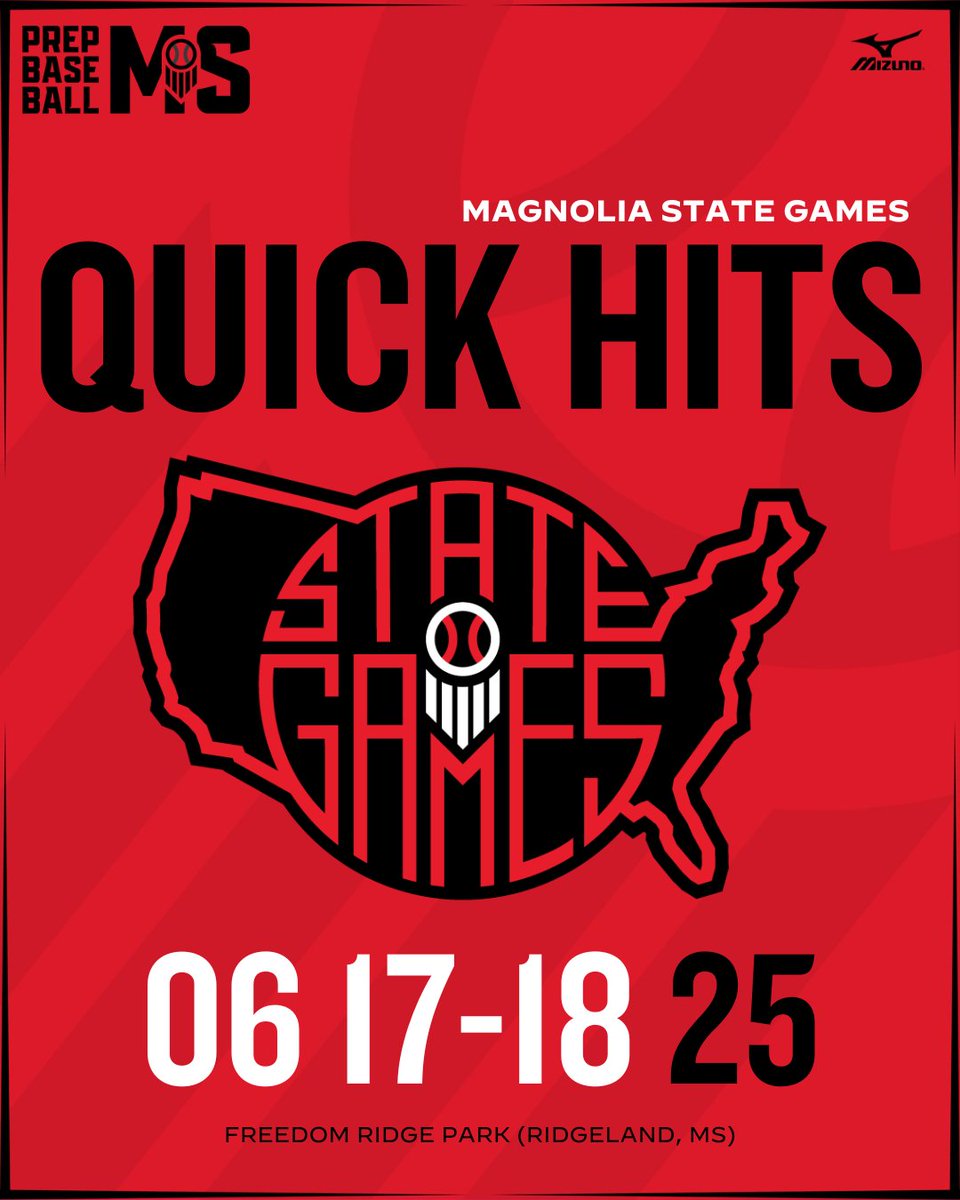#𝐌𝐒𝐆𝟐𝟓: 𝐐𝐮𝐢𝐜𝐤 𝐇𝐢𝐭𝐬 📝

+ Standouts, top performers, prospect follows and more from the 2025 Magnolia State Games that were held at Freedom Ridge Park in Ridgeland, MS.

Scout notes, video and more. ⤵️

🔗: loom.ly/GnJfsw0 // @PrepBaseball