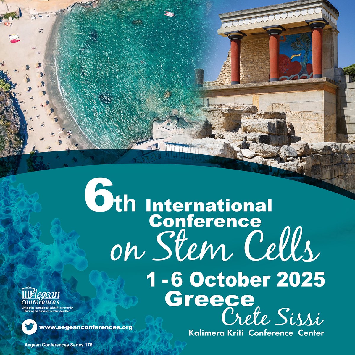 AegeanConf's tweet image. Join us at the 6th Int'l Conference on #StemCells in #Crete #Greece from October 1-6. View Speakers: aegeanconferences.org/src/App/speake… at the #KalimeraKritiHotel