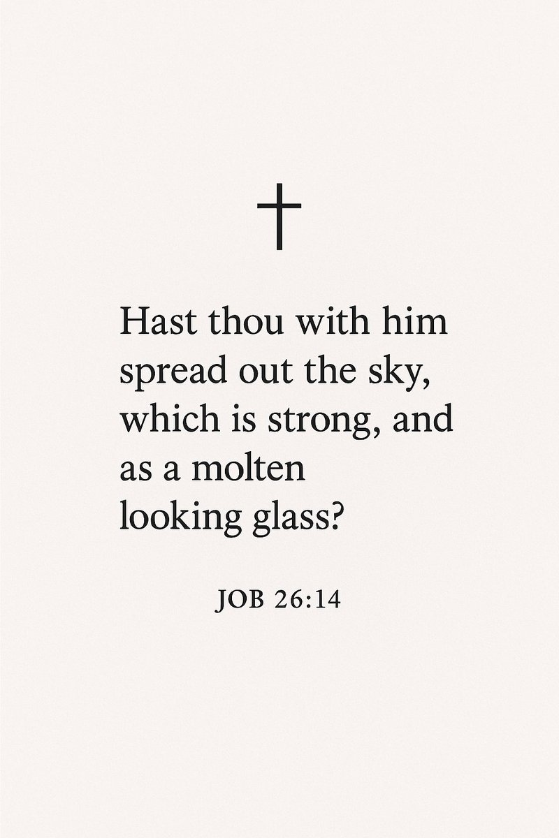 FaithfulRefle25's tweet image. Look up.
The sky—strong and shining like a mirror—is God’s reminder that He is mighty, present, and in control.
– Job 26:14 ✝️
\#Job2614 #GodOfCreation #FaithfulReflections #LookUpAndWorship #MajestyOfGod