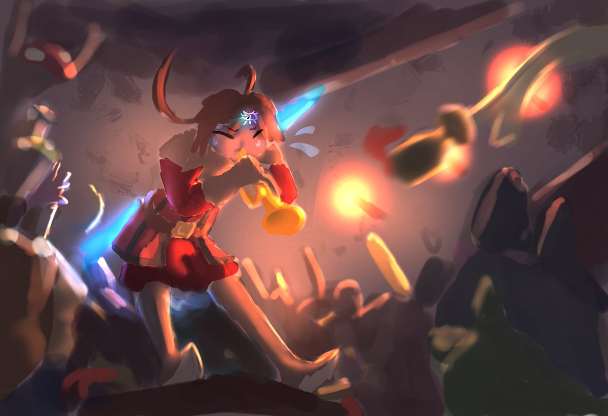 the odd bard with a glowing ice spear