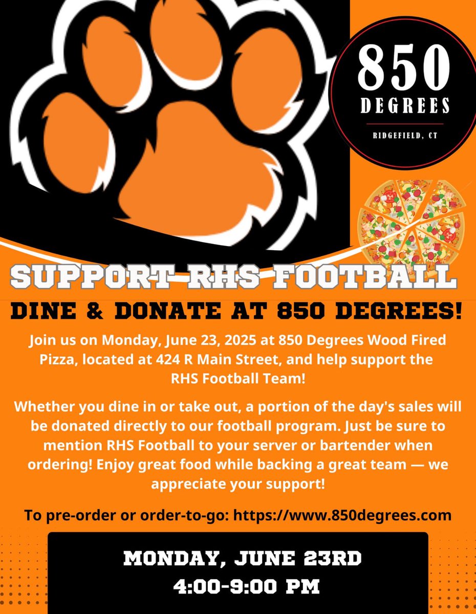 Dylan Bean Crooker (@dbcfootball66) on Twitter photo Come and support <a href="/RidgefieldFball/">Ridgefield Football</a> by doing yourself a favor and going out tonight to <a href="/850DegreesPizza/">850 Degrees Pizza</a> for dinner! <a href="/CoachJamesReed/">James Reed</a> <a href="/JackieBucci2/">Jack Bucci</a> Come and support <a href="/RidgefieldFball/">Ridgefield Football</a> by doing yourself a favor and going out tonight to <a href="/850DegreesPizza/">850 Degrees Pizza</a> for dinner! <a href="/CoachJamesReed/">James Reed</a> <a href="/JackieBucci2/">Jack Bucci</a>