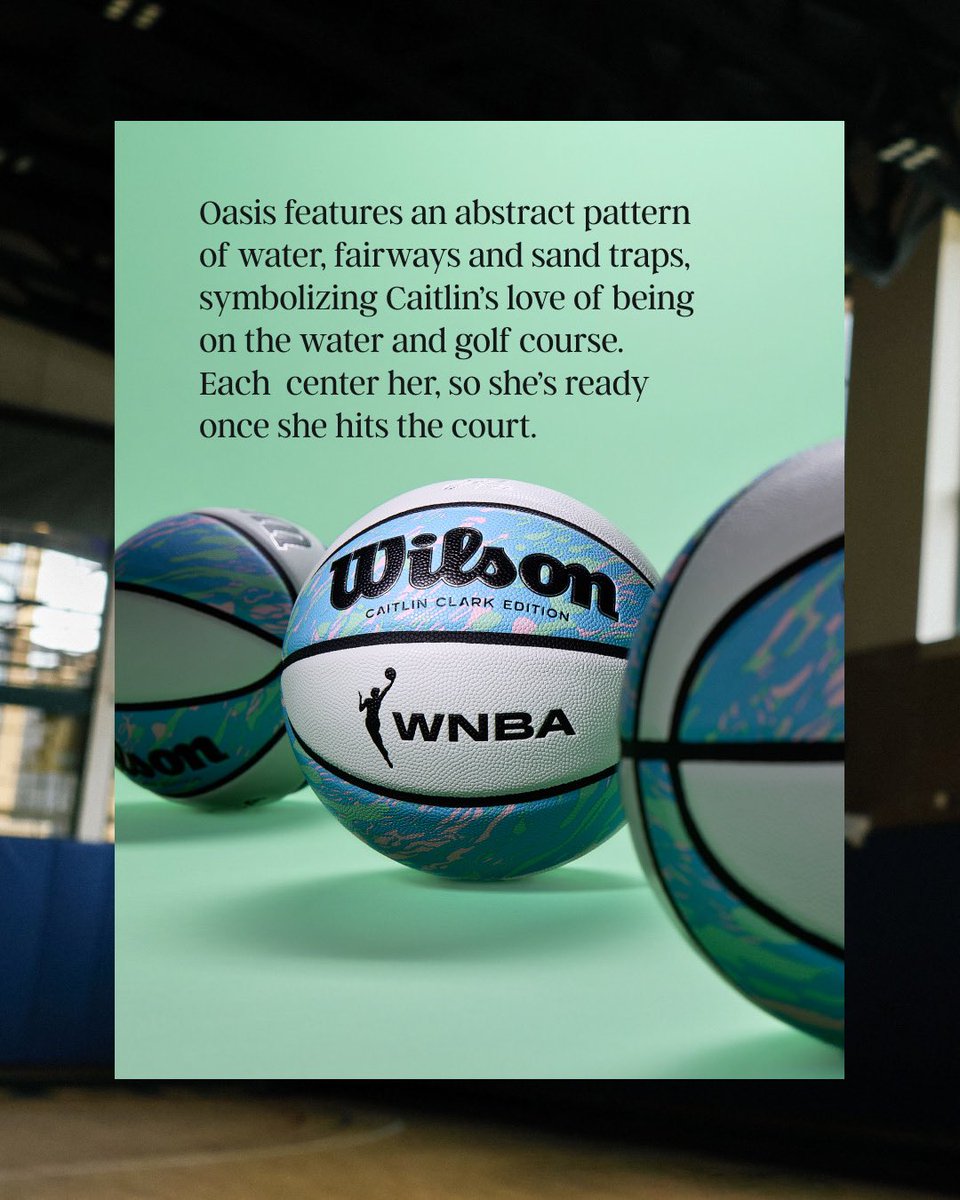 caitlinclarksty's tweet photo. Looks like Scheels dropped the Caitlin Clark x Wilson Signature Series “Oasis” ball a little early 🏌🏻♀️👀 https://t.co/V0aa8Nh2P0 #WilsonPartner https://t.co/on6paGmvlv
