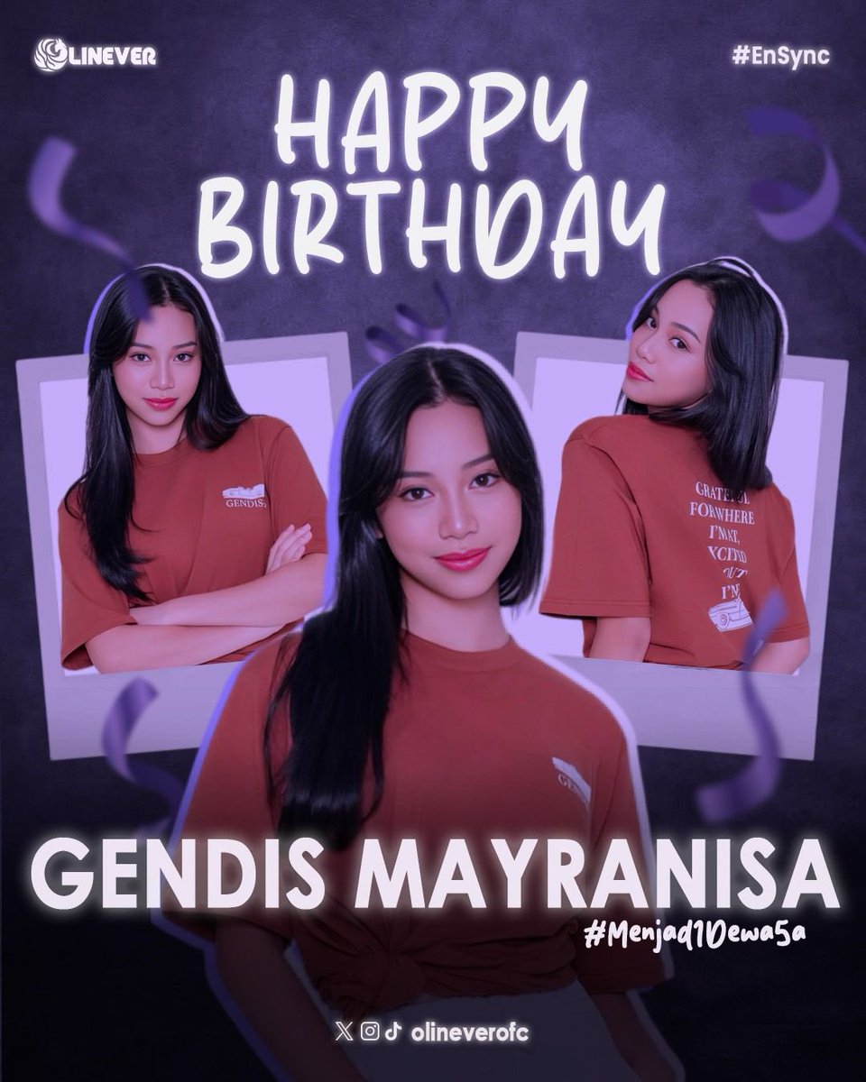 Olinever #Iridescent (@olineverofc) on Twitter photo HAPPY BIRTHDAY 🎉
kak <a href="/Gendis_JKT48/">Gendis Mayrannisa</a> 🤗
Semoga semua doa, harapan, dan impiannya tercapai. Aamiinn
Semangat terus untuk menginspirasi banyak orang yaa 🔥💪🏻
#Menjad1Dewa5a HAPPY BIRTHDAY 🎉
kak <a href="/Gendis_JKT48/">Gendis Mayrannisa</a> 🤗
Semoga semua doa, harapan, dan impiannya tercapai. Aamiinn
Semangat terus untuk menginspirasi banyak orang yaa 🔥💪🏻
#Menjad1Dewa5a