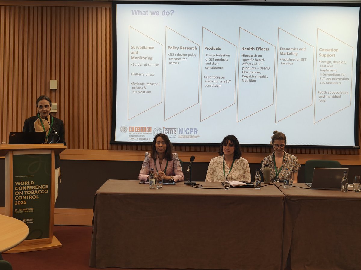 GKH_SLT's tweet image. Director @drshalini_icmr & Senior Scientist @prashantks_pks attending the @WCTC_official conference in Dublin, Ireland & presenting the work done at @GKH_SLT one of the 9 WHO FCTC Knowledge Hubs hosted at @icmr_nicpr