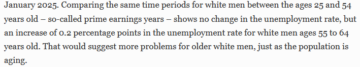 GekiritZ's tweet photo. @djarii Gotta love it when they link an article as "proof" and it literally debunks their own argument;

"Young white males are struggling; here's an article saying that's because 1) it's not young white males but old ones, and 2) because companies hired too many young white males" 🤡 https://t.co/4wJOSSkP2z