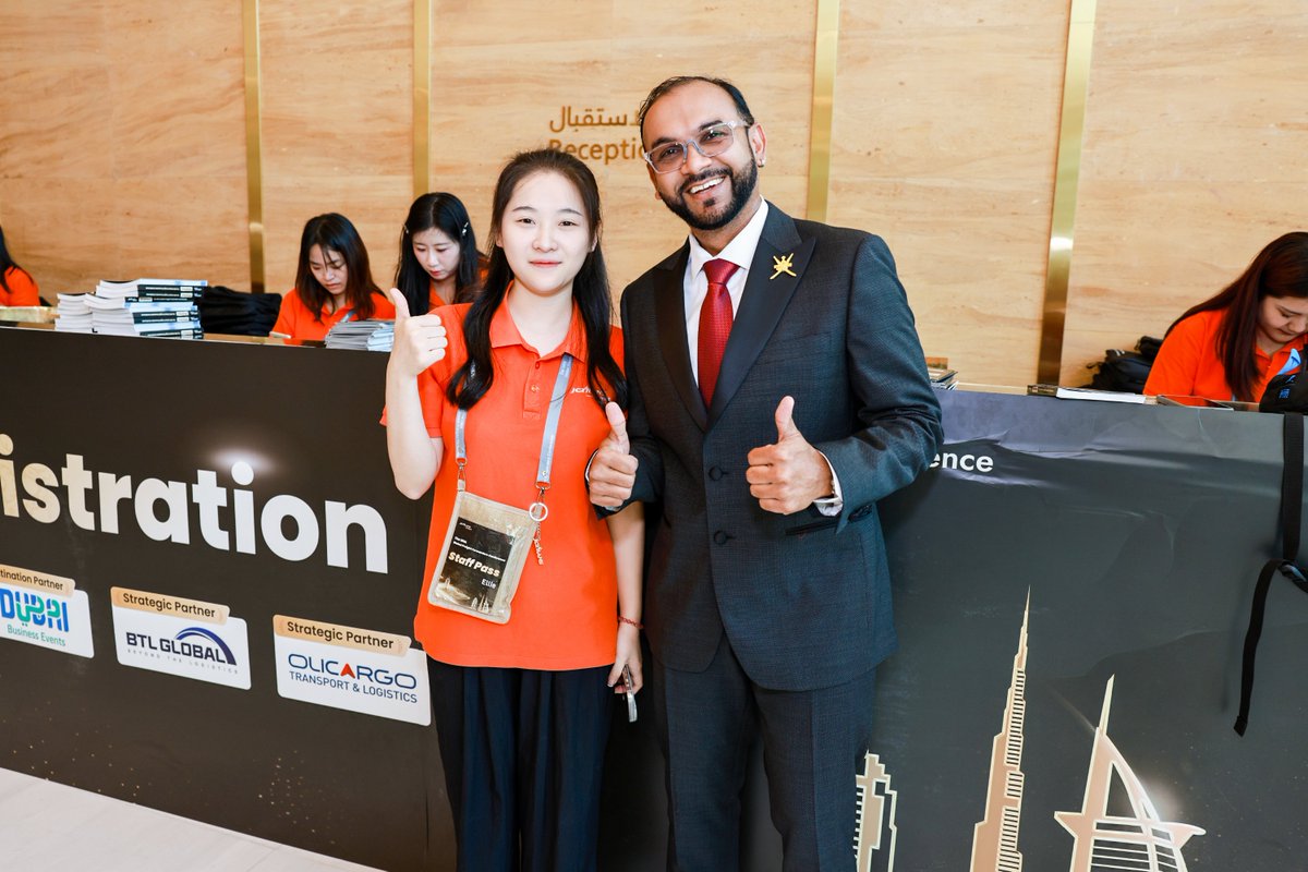 JCtransJCtrans's tweet image. 🌍 Connections that matter, moments that inspire.

At the 19th Global Freight Forwarders Conference, every handshake and every smile reflects the power of face-to-face networking.

#JCtrans #DubaiConference #LogisticsEvent #FreightForwarders #GlobalTrade #JCtransEvent