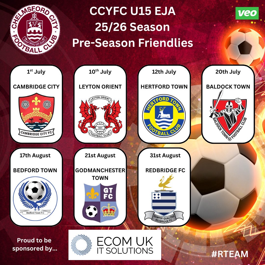 CCYFCEJAU13's tweet photo. The pre-season dates are filled. Some really great games against some tough opponents coming up but it’s all an amazing learning experience for the boys ⚽️#preseason #youthfootball #claretfamily #eja #learnfromthebest #itsallaboutlearning #RTEAM https://t.co/JGROM2FolL
