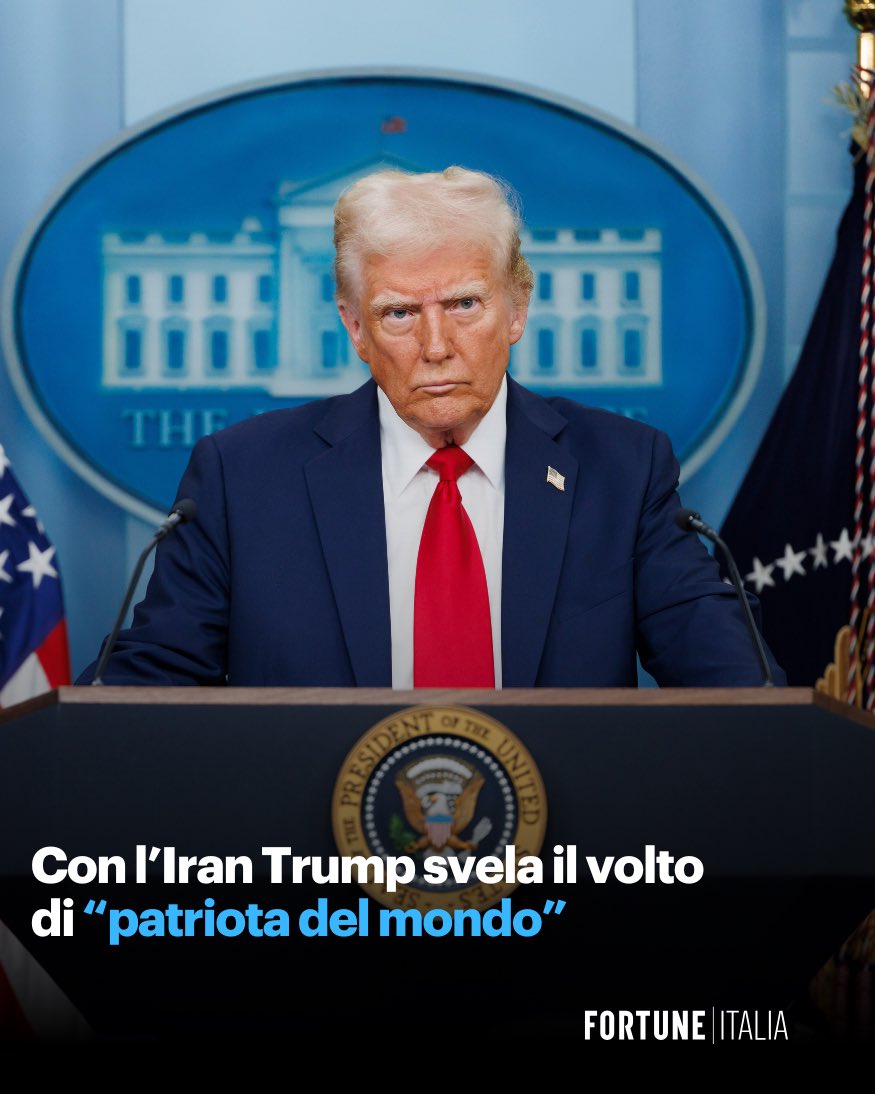 Trump agisce da “patriota del mondo”, ignorando il consenso. Gli Usa non lasceranno Israele da solo mentre "fa il lavoro sporco per noi".

Scopri l’editoriale del direttore <a href="/AnnalisaChirico/">Annalisa Chirico</a> 👇

fortuneita.com/2025/06/23/con…