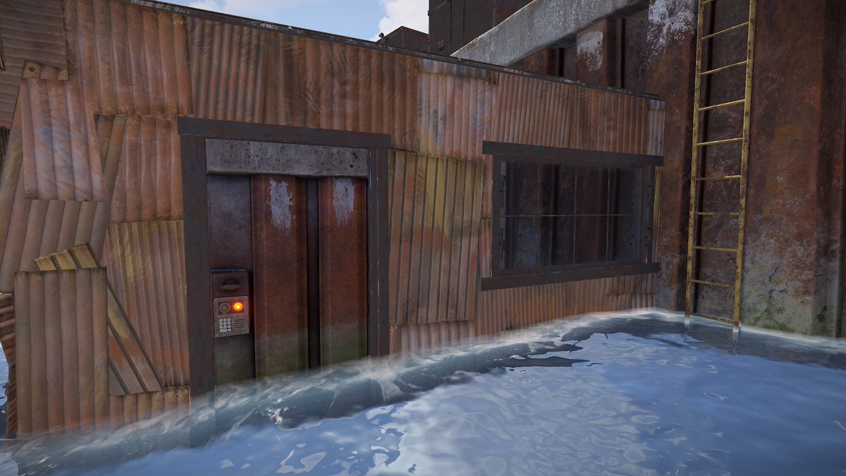 And after a year, 2 weeks and one day i'm back to making skins for <a href="/playrust/">Rust</a> 
This time a sheet metal door inspired by harbor water walls
steamcommunity.com/sharedfiles/fi…