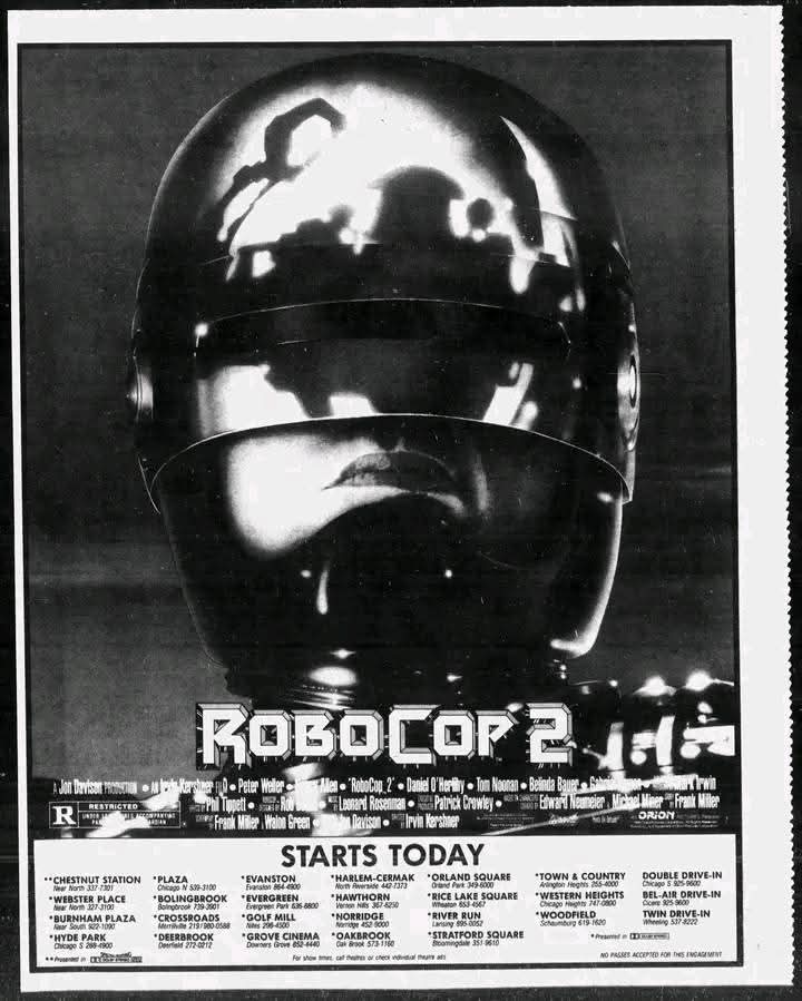 Se acaba de cumplir el treinta y cinco aniversario del estreno en Estados Unidos de "RoboCop 2".