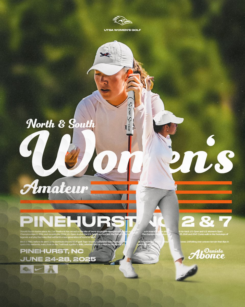 Good luck to Daniela Abonce, who is playing in the North &amp; South Women's Amateur this week at Pinehurst.

ℹ️ golfgenius.com/pages/5296948
📺 youtube.com/watch?v=mtTcAf…

#LetsGo210 | #BirdsUp 🤙