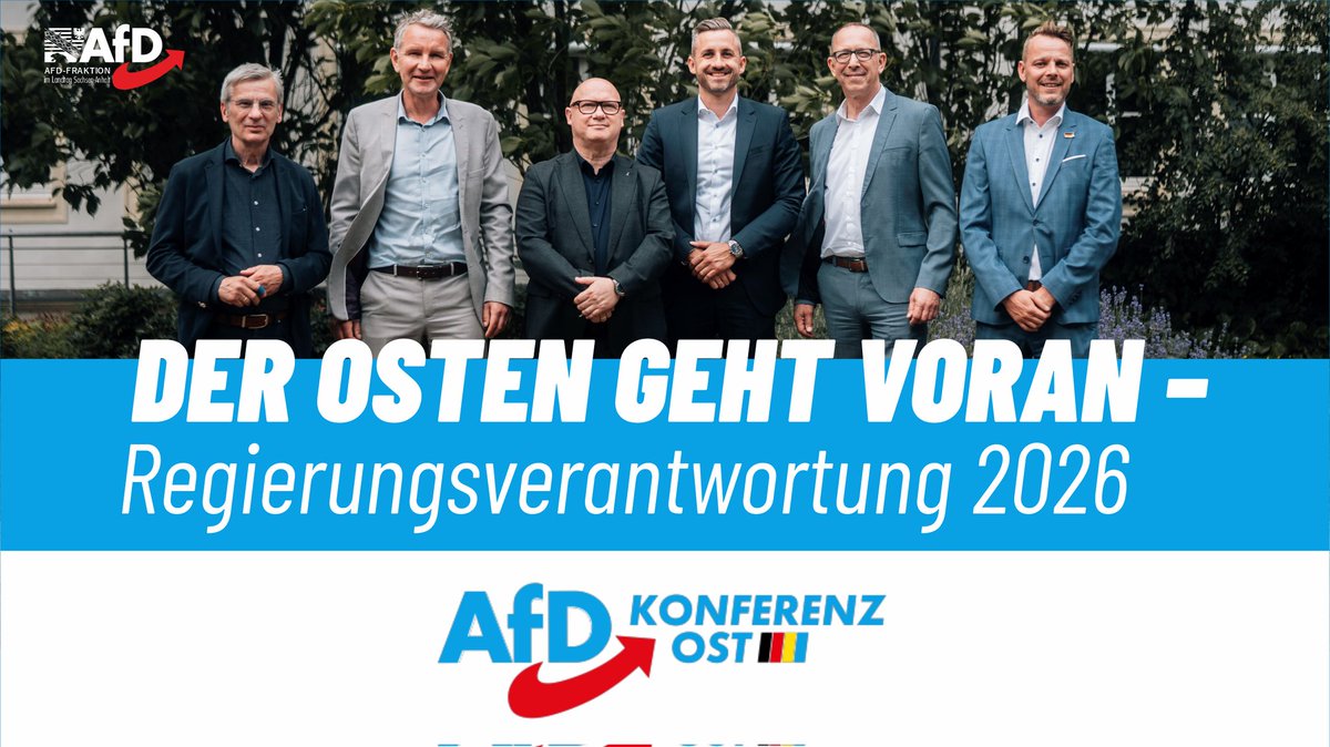 Im Rahmen der heutigen Fraktionsspitzenkonferenz Ost im Landtag von Sachsen-Anhalt haben sich die führenden Vertreter der AfD-Fraktionen Mitteldeutschlands – Oliver #Kirchner und Ulrich #Siegmund (Sachsen-Anhalt), Björn #Höcke (Thüringen), Dr. Hans-Christoph #Berndt