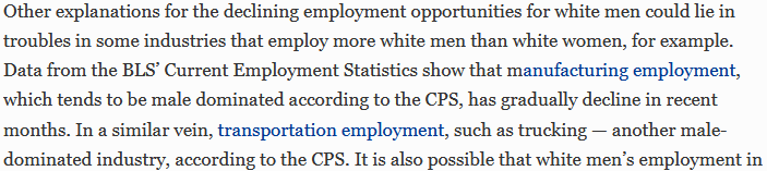 GekiritZ's tweet photo. @djarii Gotta love it when they link an article as "proof" and it literally debunks their own argument;

"Young white males are struggling; here's an article saying that's because 1) it's not young white males but old ones, and 2) because companies hired too many young white males" 🤡 https://t.co/4wJOSSkP2z