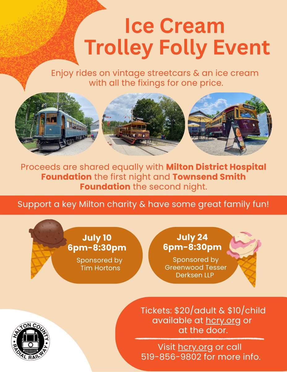 On Thursday July 10th and Thursday July 24th we will be hosting ice cream nights! 6pm to 8:30pm.

Get your tickets through our website or pay at the door.