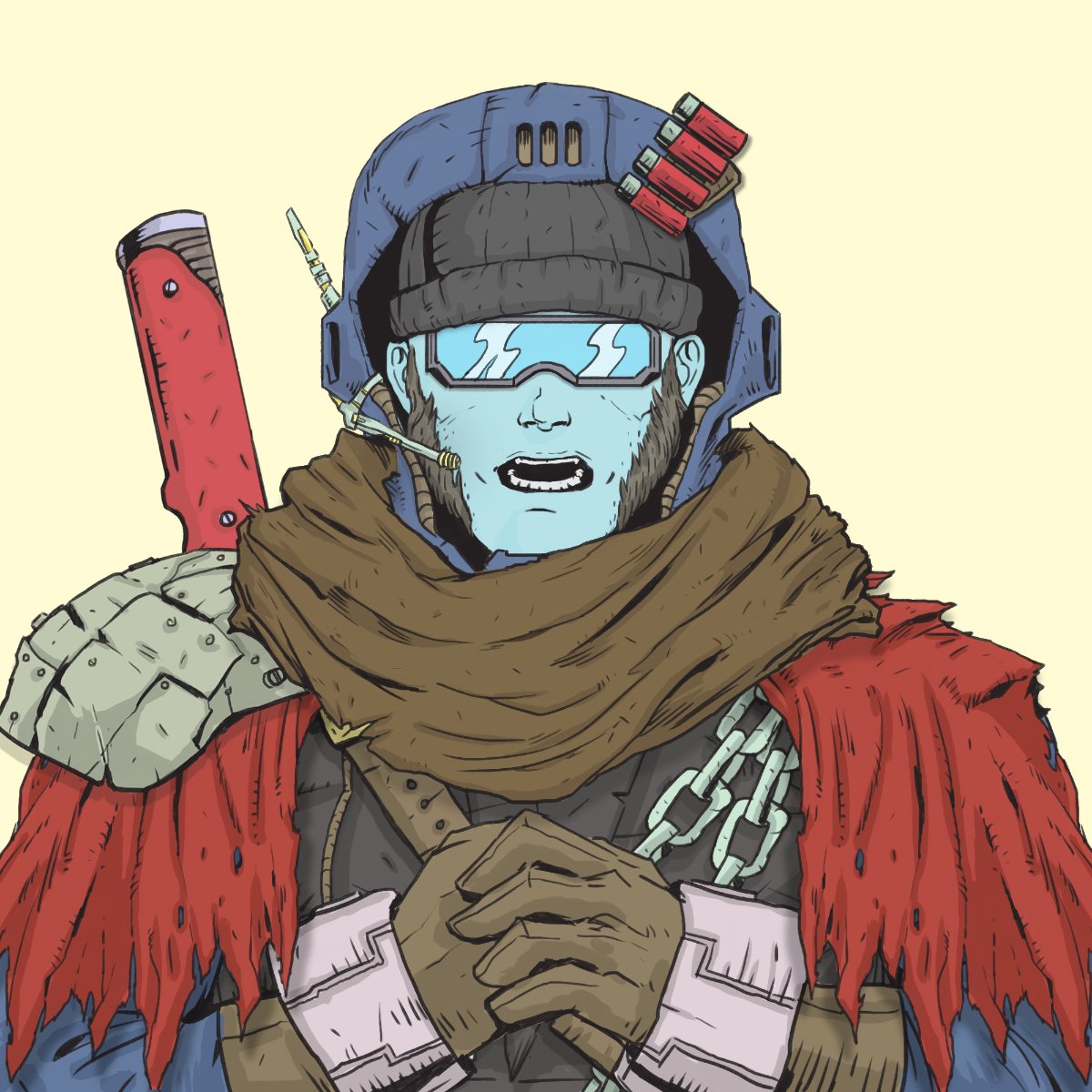 Overseer (@overseersteve) on Twitter photo His name is Call Back. He holds 1% rarity on his weapon - sidekick Crimson and his Plasma Blue eyes. His name is Call Back. He holds 1% rarity on his weapon - sidekick Crimson and his Plasma Blue eyes.