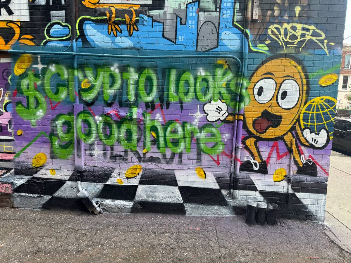 Crypt0_Coin's tweet photo. Competition time:
 
The first 3 people to find the $CRYPTO graffiti mural and take a selfie next to it win a Non Fungible Token NFT!

You must make an X post with a selfie using the hashtag  #CRYPTOLOOKSGOODHERE 
Link to the post below once complete. 

Happy hunting ;) https://t.co/SwWveEQXqN