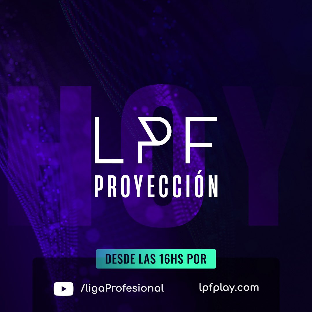 Proyeccion LPF (@proyeccionlpf) on Twitter photo 📲¡Préndete a #LPFProyección!⚽️
👉🏼 Llega la gran FINAL del #TorneoProyección <a href="/surfinanzas/">Sur Finanzas</a> 🏆 y aquí toda la actualidad sobre las futuras estrellas del fútbol argentino.
💻 youtube.com/live/hE3eNJMNj…
🎥 lpfplay.com
📲 Todos los lunes, en vivo desde las 16.00 📲¡Préndete a #LPFProyección!⚽️
👉🏼 Llega la gran FINAL del #TorneoProyección <a href="/surfinanzas/">Sur Finanzas</a> 🏆 y aquí toda la actualidad sobre las futuras estrellas del fútbol argentino.
💻 youtube.com/live/hE3eNJMNj…
🎥 lpfplay.com
📲 Todos los lunes, en vivo desde las 16.00