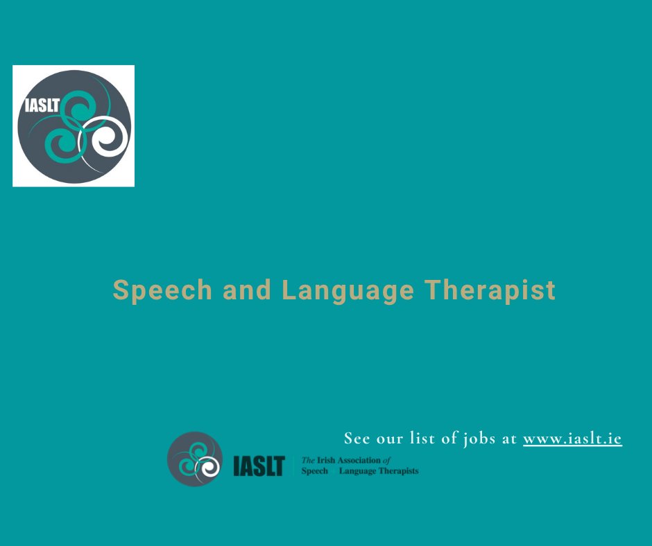 IASLT (@iaslt) on Twitter photo Paid Advert
Part-time Speech and Language Therapist
 -Adult Disability Services
Applications are invited for the above Permanent part-time position
(28 hours/4 days per week).
Closing Date: 30th June 2025
See IASLT Job Opportunities bit.ly/3qnE2Nl #IASLT #IASLPeeps Paid Advert
Part-time Speech and Language Therapist
 -Adult Disability Services
Applications are invited for the above Permanent part-time position
(28 hours/4 days per week).
Closing Date: 30th June 2025
See IASLT Job Opportunities bit.ly/3qnE2Nl #IASLT #IASLPeeps